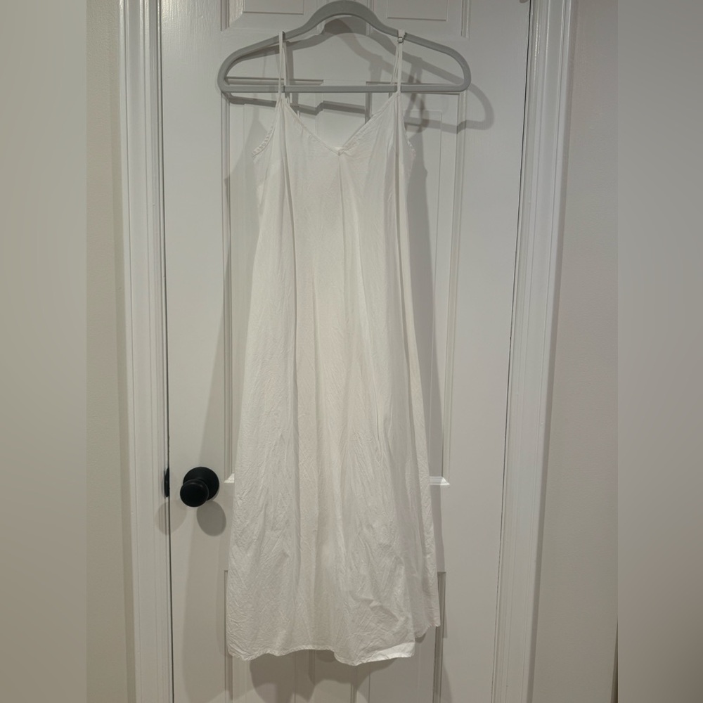 Madewell White Midi Button-Front Dress - Picture 5 of 6